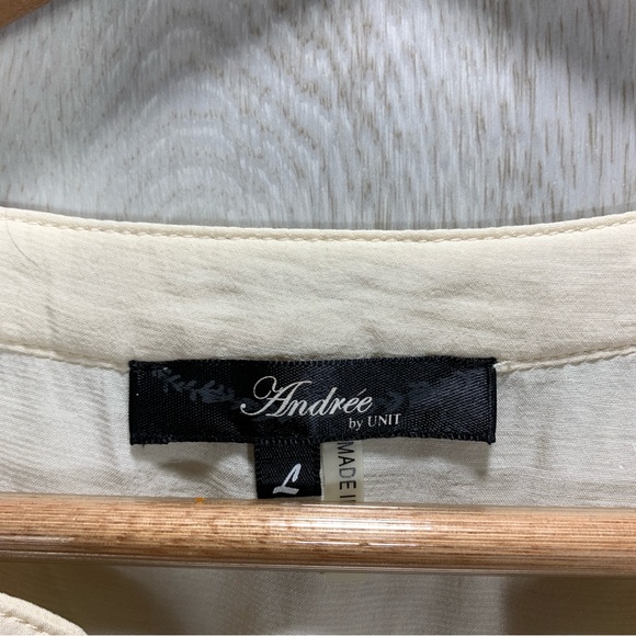 Andree by Unit embroidered floral peasant long sleeve top size L - Picture 6 of 8